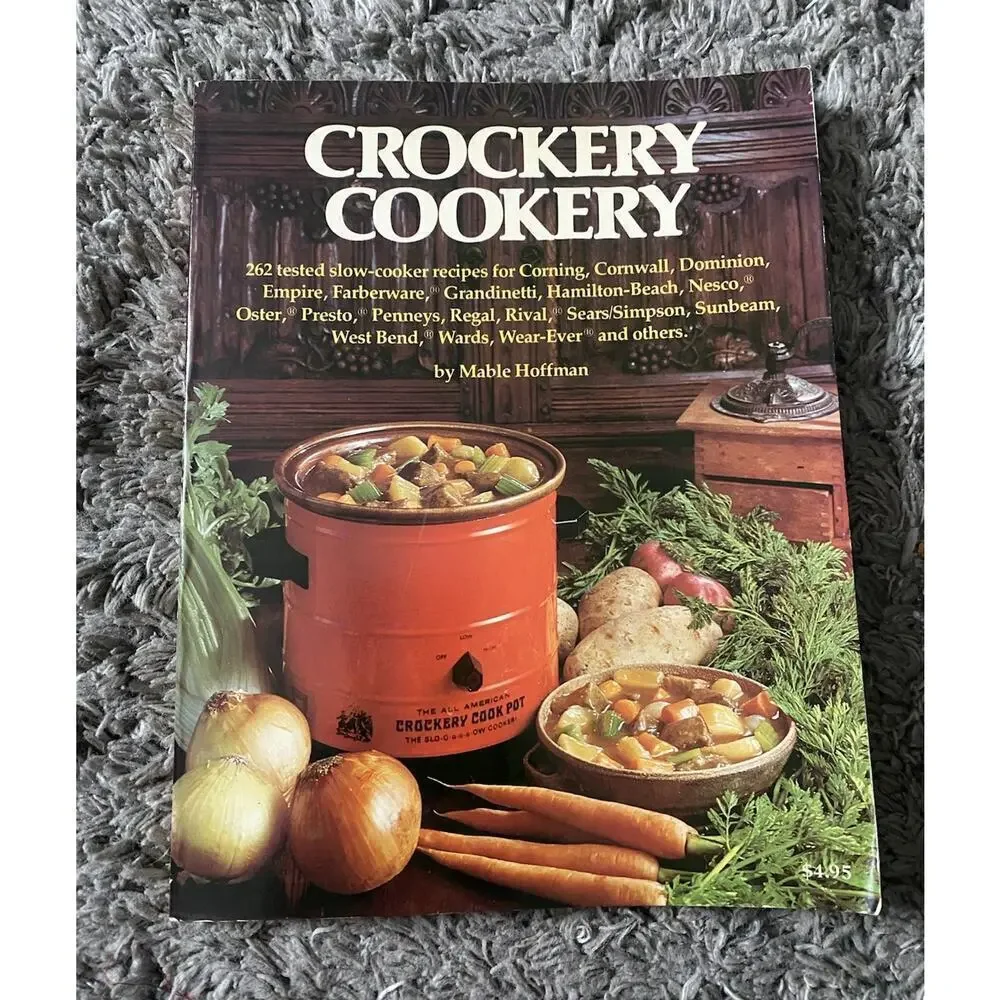 Crockery Cookery By Mabel Hoffman - 1975 Vintage Cookbook Paperback